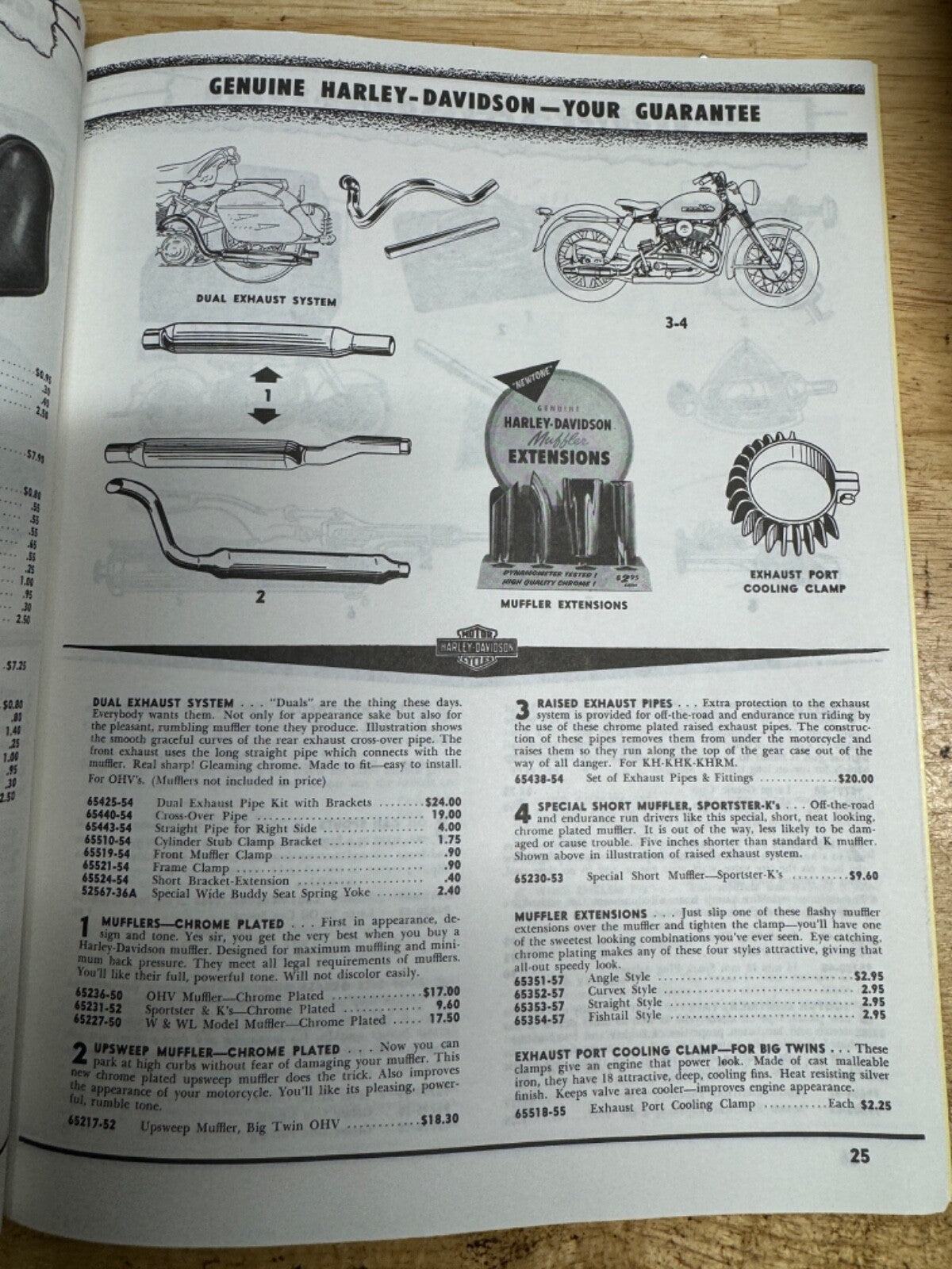 Harley 1957 Accessory Catalog Reprint Panhead K-Model Hummer Servicar Sportster