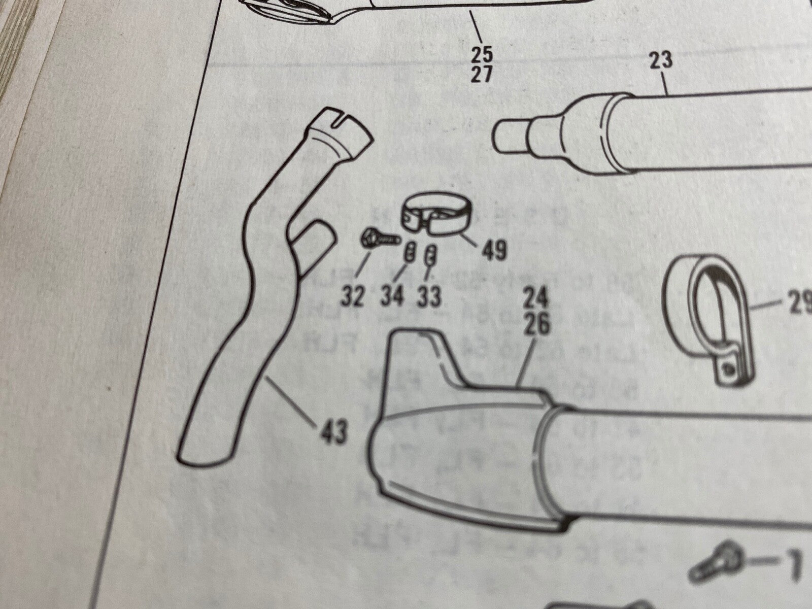 Harley Panhead 1965 Electra-Glide Exhaust Clamps W/ Hex Bolts 65527-65