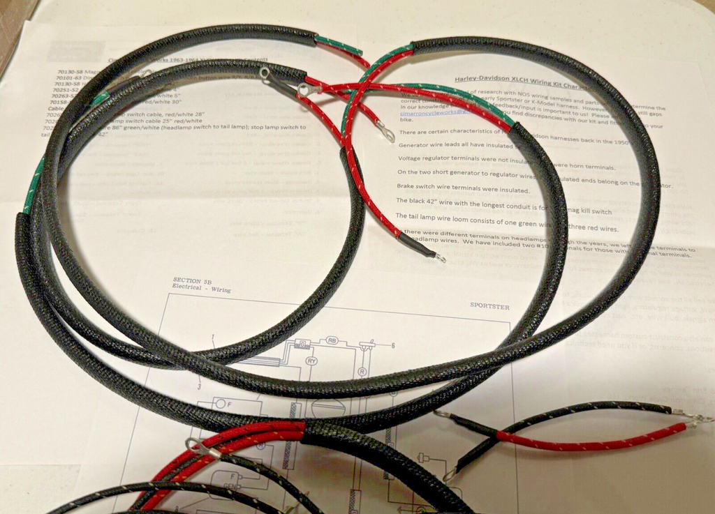 Harley 70320-58 Sportster XLCH Wiring Harness Kit 1963-64