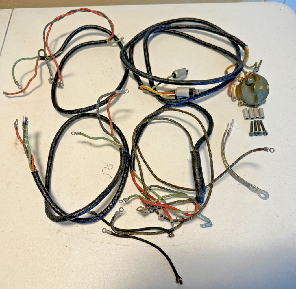 Harley 1942 WLA  NOS OEM Wiring Harness Kit With NOS Black Out Switch