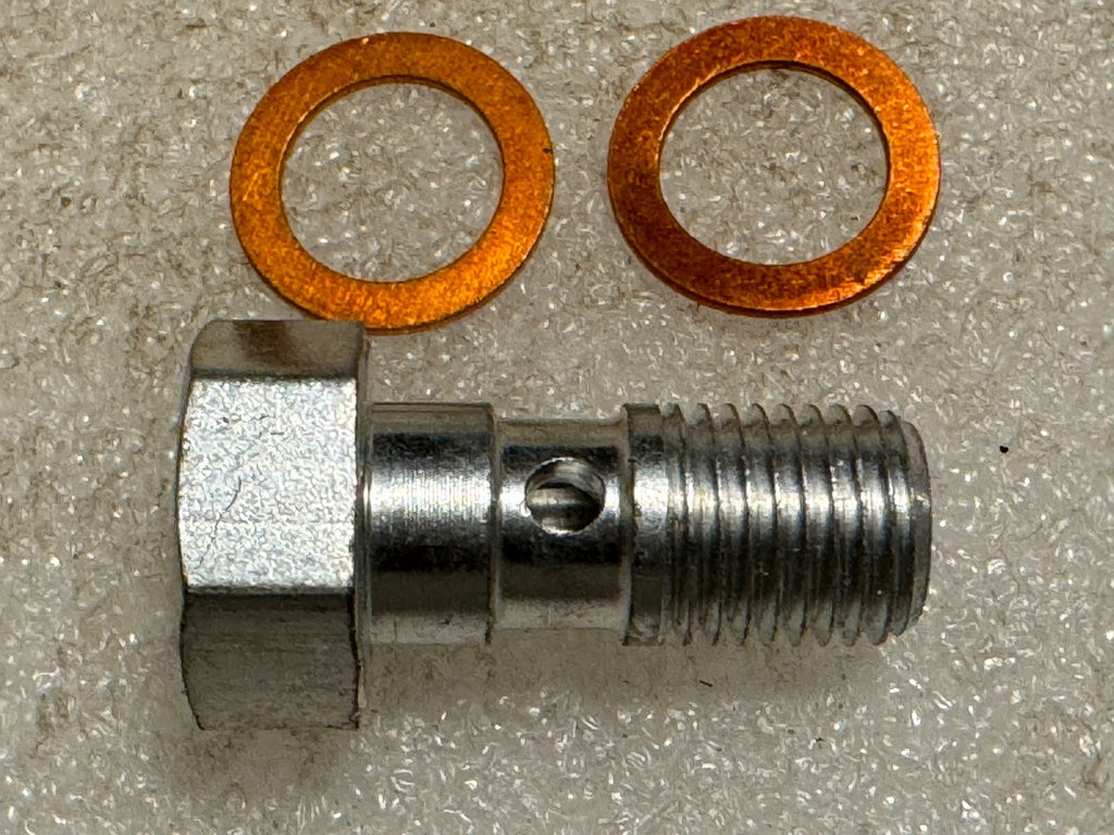 Harley 41743-58 Duo Electra-Glide Rear Brake Cylinder Banjo Bolt Kit 1958-72