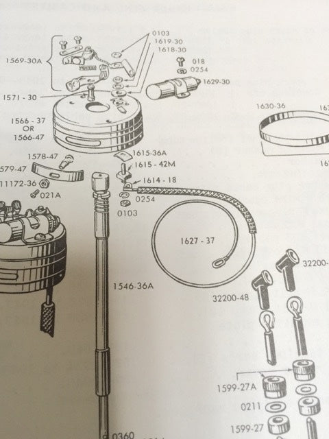 Harley Timer To Coil Wire Knucklehead UL Panhead VL WL 1613-30B 1930-1948