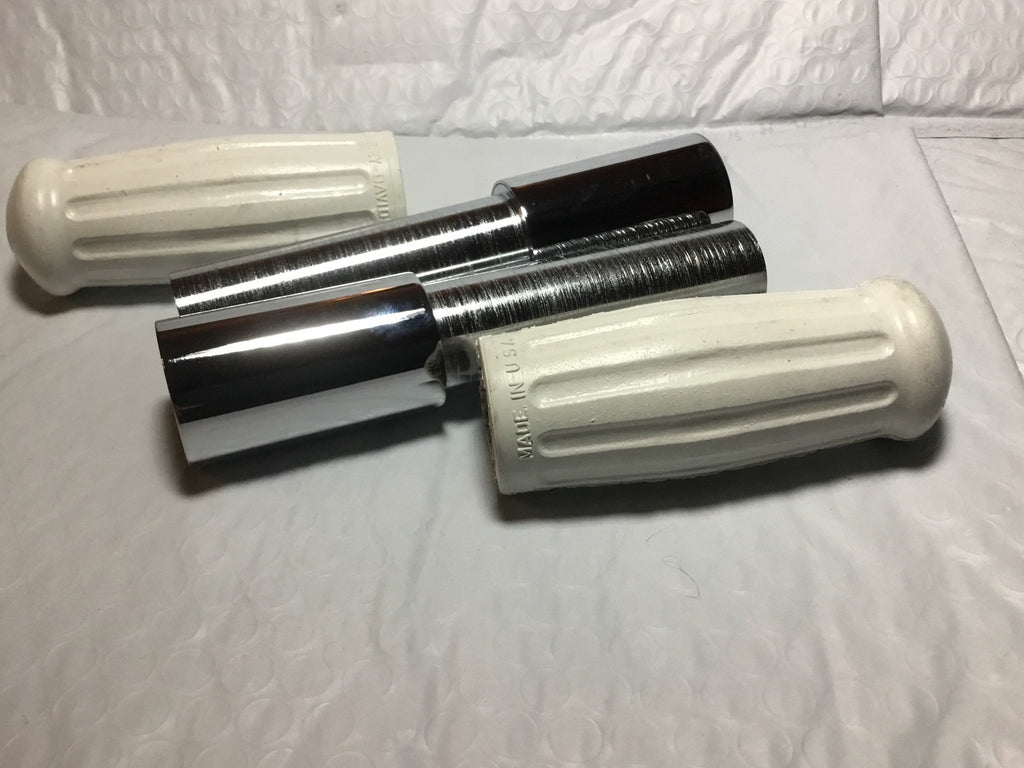 Harley Knucklehead WL VL Handlebar Spirals & White Grips 1935-48 OEM# 3312-35 