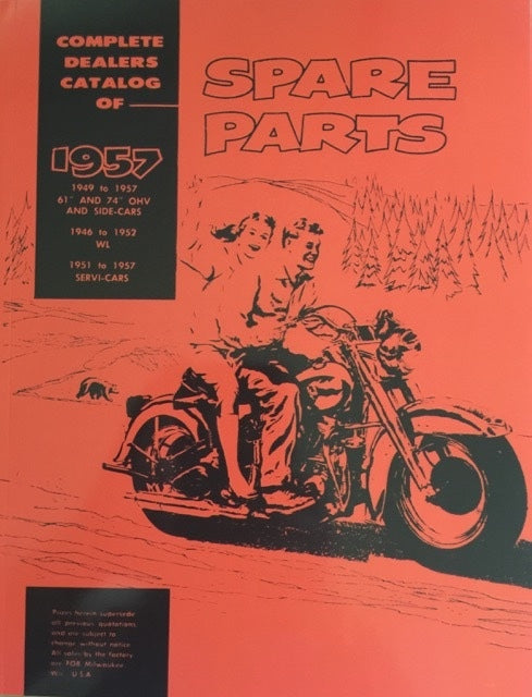 Harley Parts Manual Catalog Book 1949 to 1957 Panhead 45 WL Servi Police 