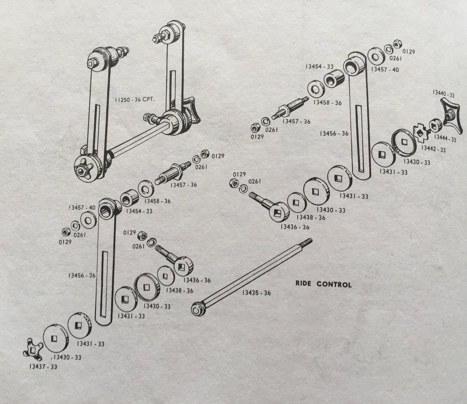 Harley Stainless Knucklehead Ride Control 1936-1945 UL WL 13456-36 Black Knob