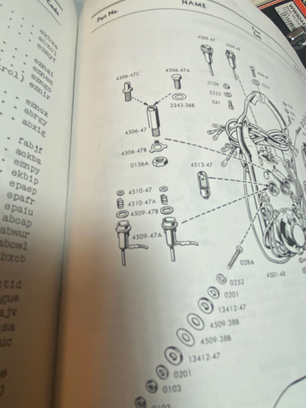 Harley Dash Center Screw 2 & 3 Light Knucklehead Panhead 1947-67, 71075-47 