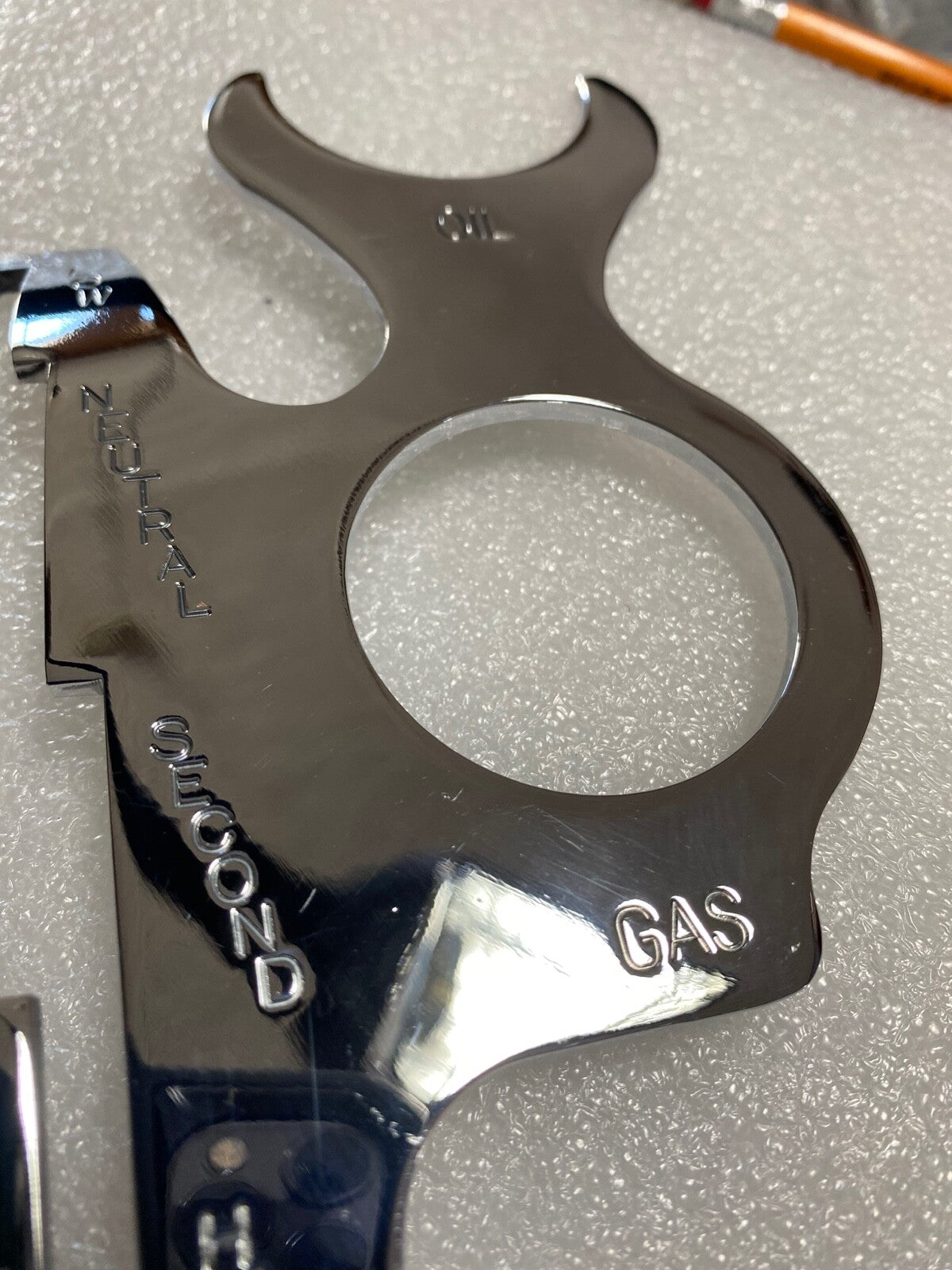 Harley RL RLD Serv Three Speed Chrome Shift Gate Shift Guide 1935-36 OEM 2208-35