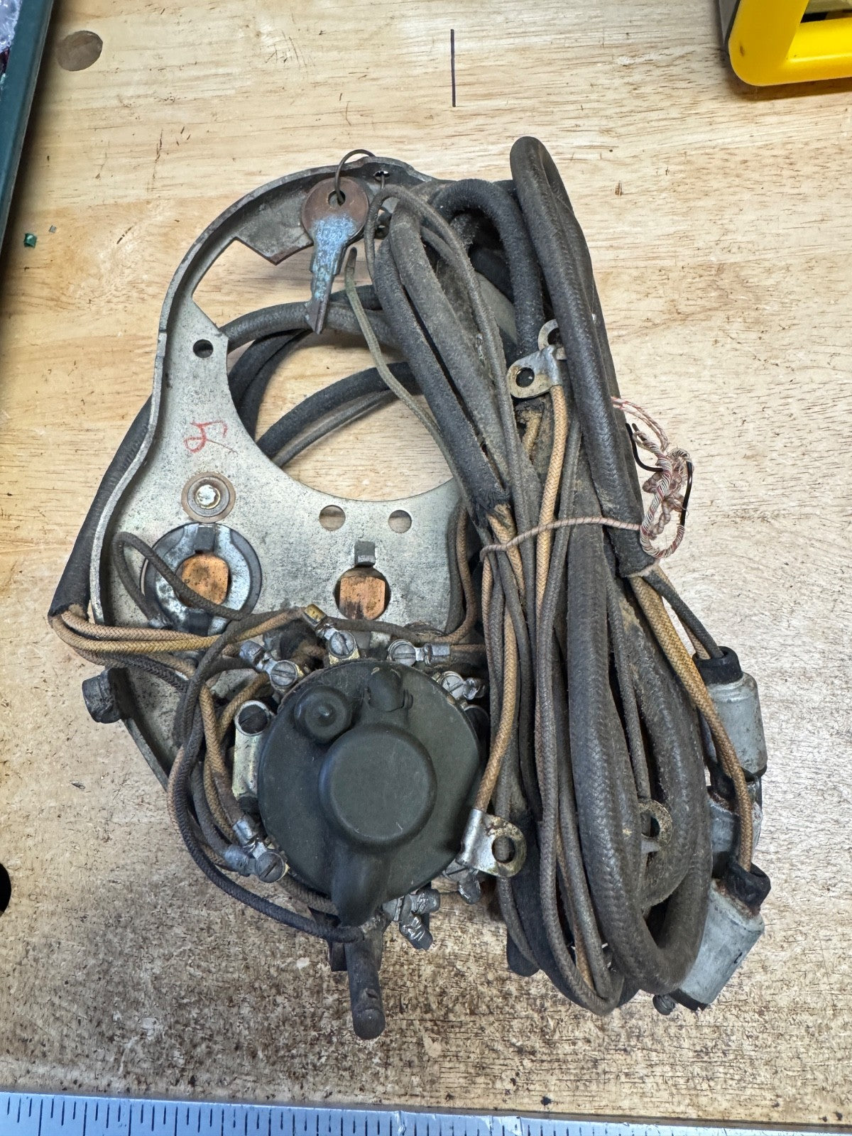 Harley 4501-42M NOS OEM WLA Dash Base w/ Keyed Switch Complete Harness0