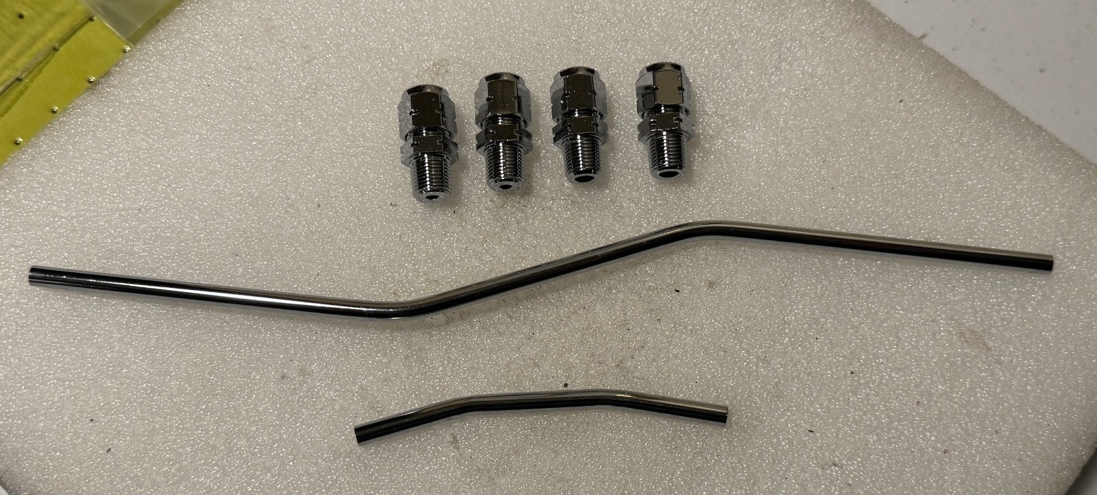 Harley 62783-66A 62785-66A Chrome Rocker Box Oil Line Kit Shovelhead 1966-84