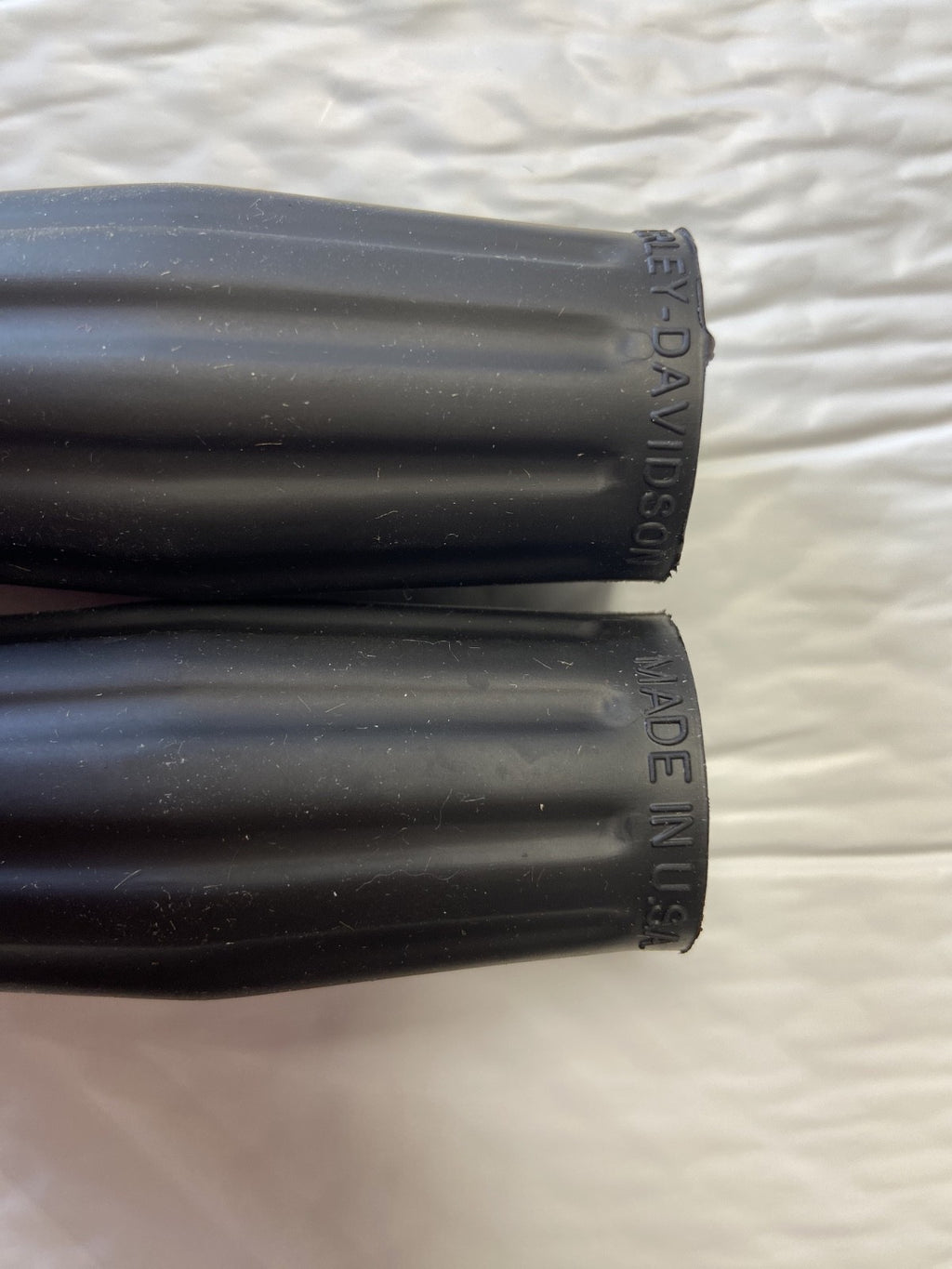 Harley VL Knucklehead WLA Black Grips 35-48 OEM# 3310-35 w/ HD Logo