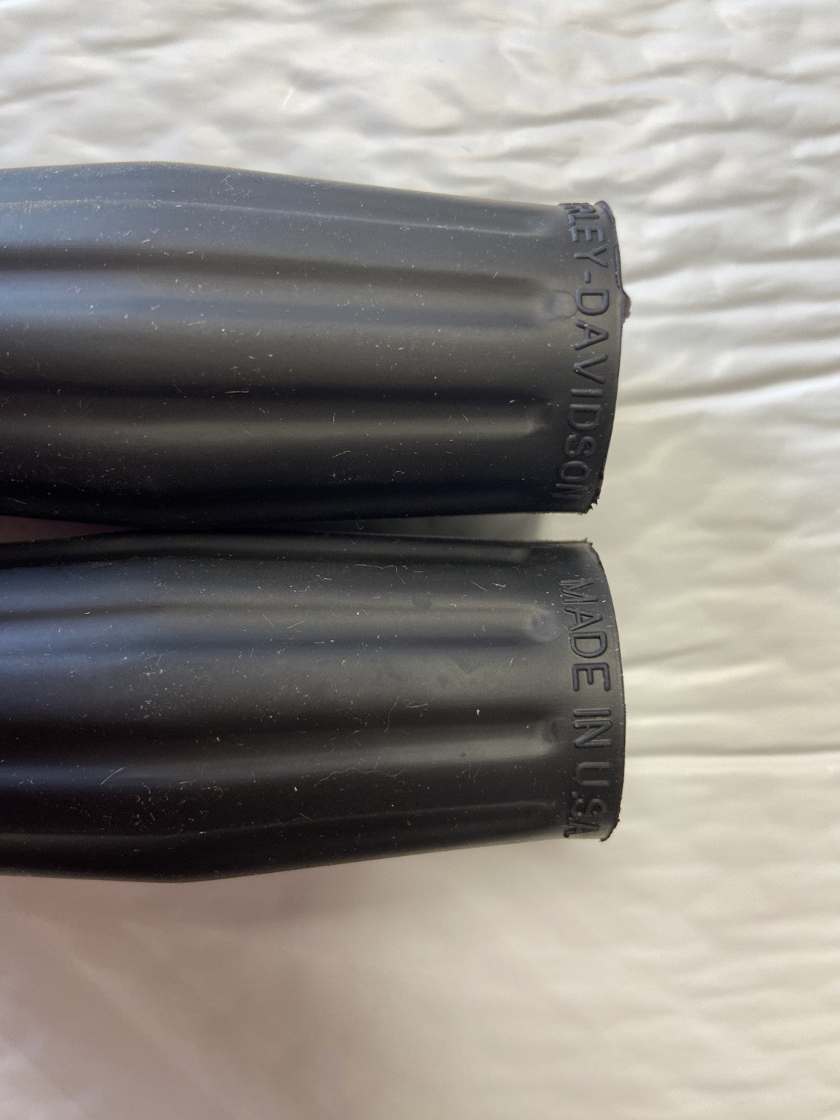 Harley VL Knucklehead WLA Black Grips 35-48 OEM# 3310-35 w/ HD Logo