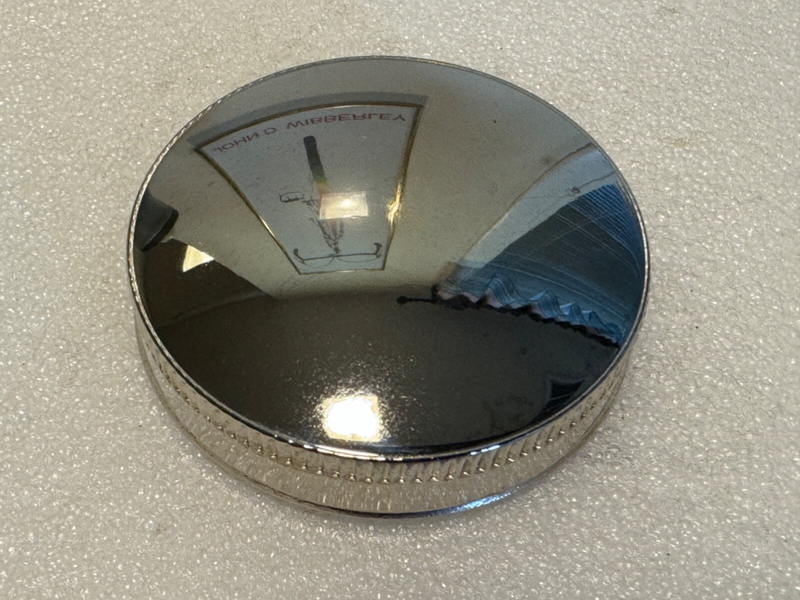 Harley 3507-37 1937-41 Early 45 Servicar Nickel EDM Oil Tank Cap W WL "A" Euro