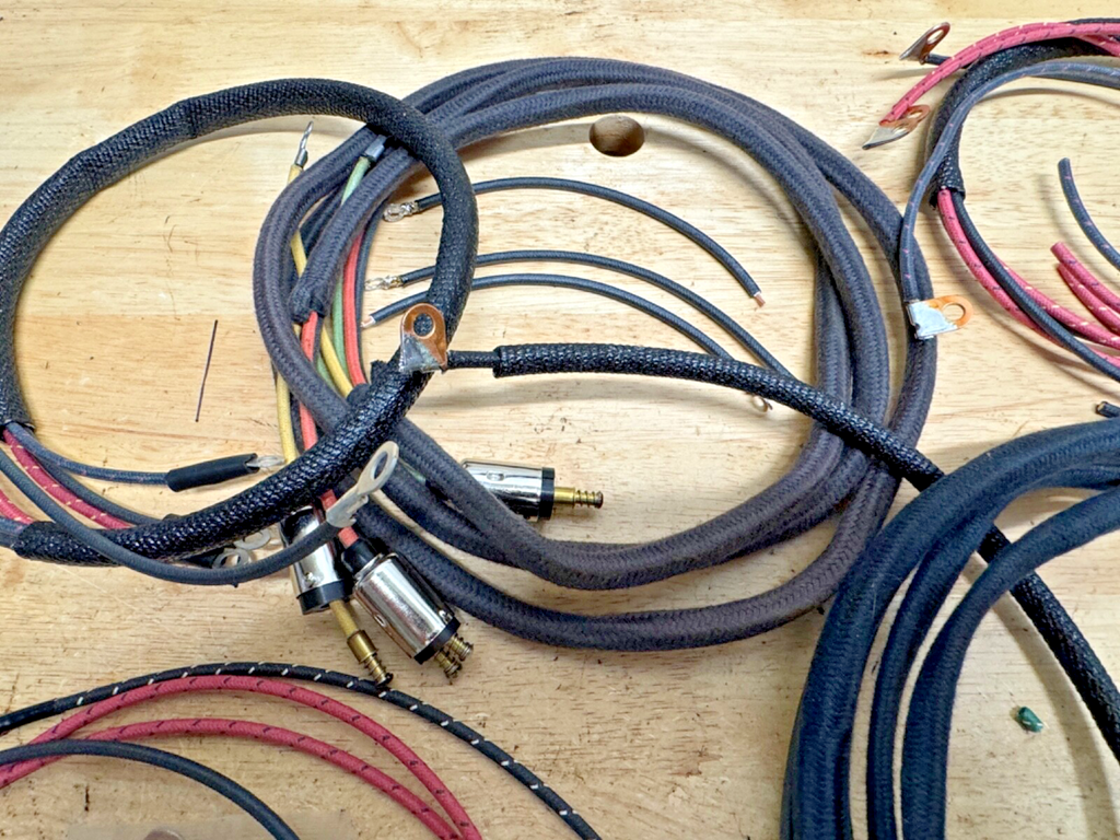 Harley 1942 XA Premium Wiring Harness Correct Soldered Terminals Cotton Loom USA