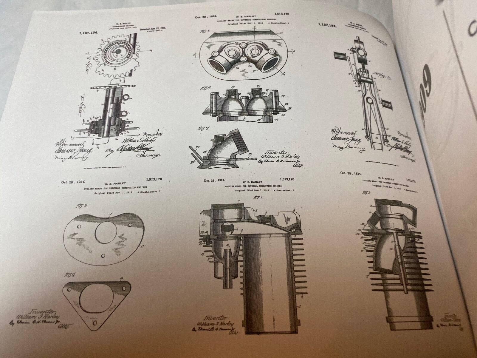 Harley 1909-1932 Parts Catalog Manual Strap Tank Single JD, VL DL RL