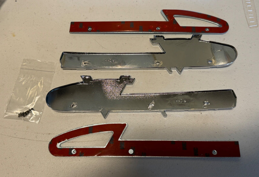 Harley Panhead 55 & 56 Gas Tank Emblems w/ Mount Kit Adhesive Type