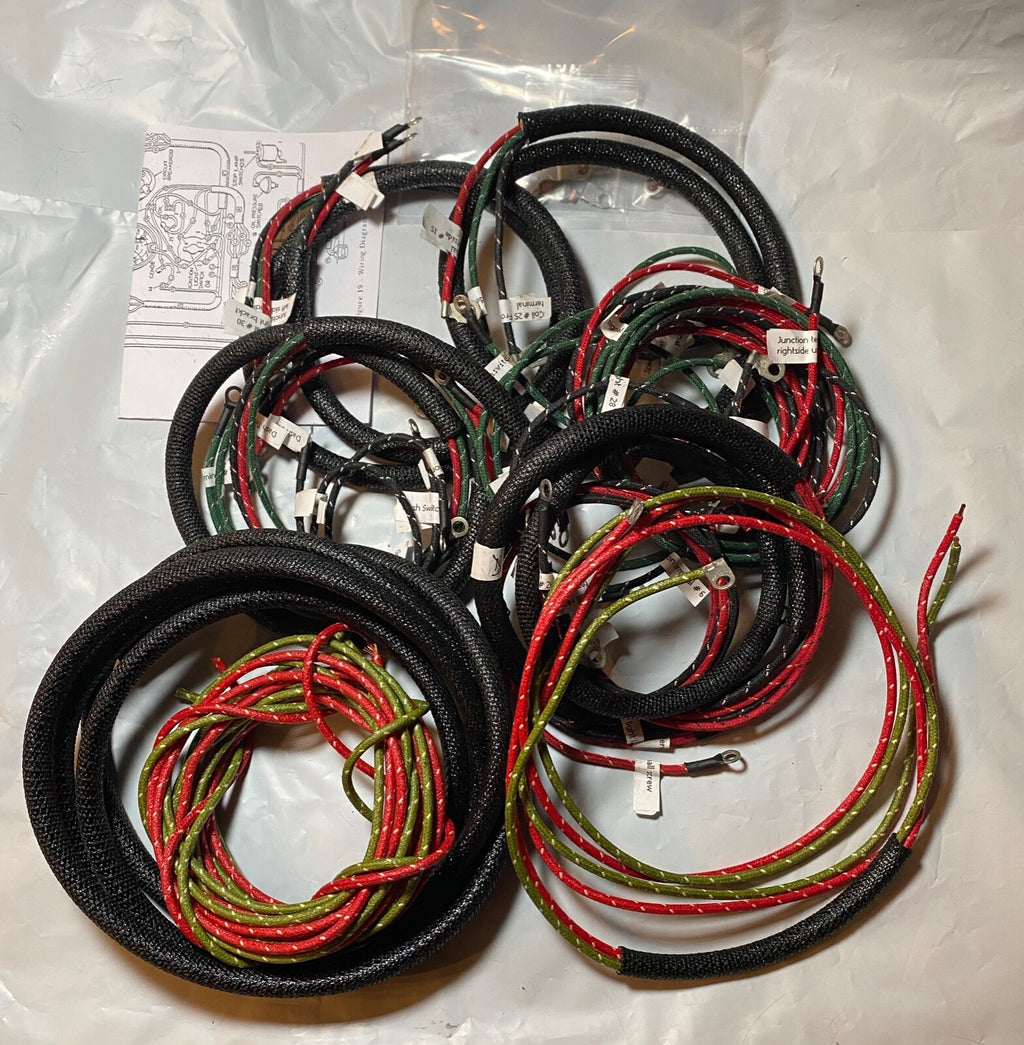 Harley 4735-47 Complete 1947 Servicar Wiring Harness Kit W/ Tail Lamp Wires USA