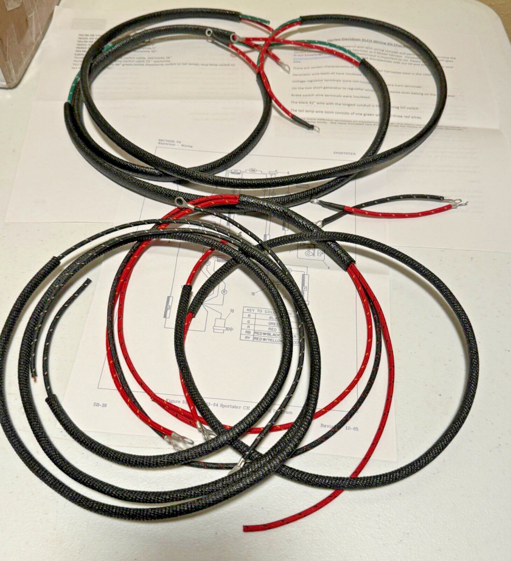 Harley 70320-58 Sportster XLCH Wiring Harness Kit 1963-64
