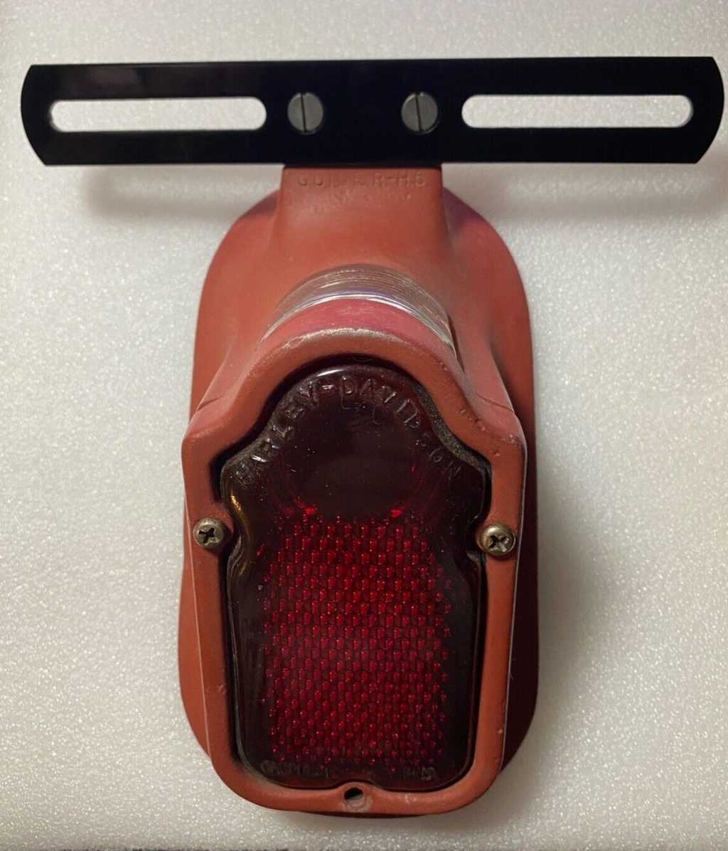 Harley Knucklehead Panhead 47-48 Guide R-H5 Tombstone Tail Lamp Tag Bracket Kit