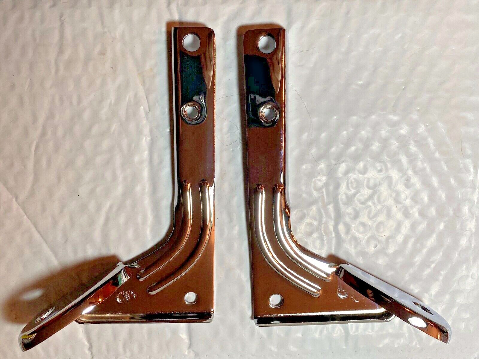 Harley Panhead Shovelhead Chrome Spot Lamp Mounting Brackets 1960-84 