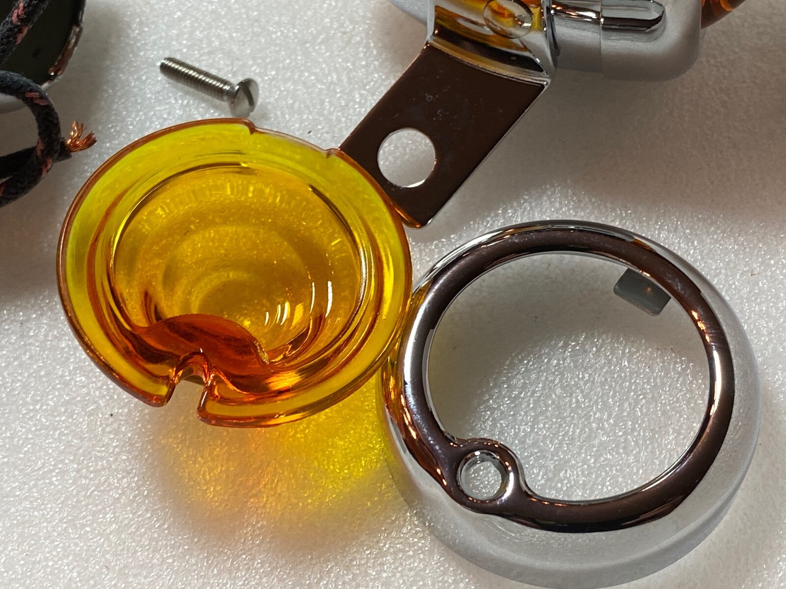 Harley-Davidson GUIDE DH-49 Bullet Lights Knucklehead Panhead Cone Amber Lenses