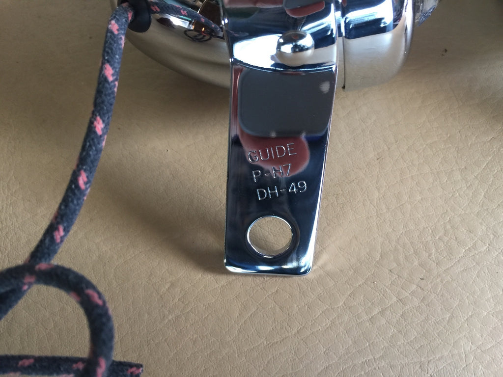 Harley Guide DH-49 P-H7 Bullet Lamps Fish Eye Repro Clear Lenses OEM 68500-49  