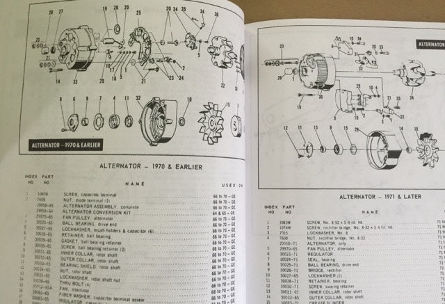 Harley Parts Manual Catalog Book 1958 to 1973 45 Servicar Police Equipment