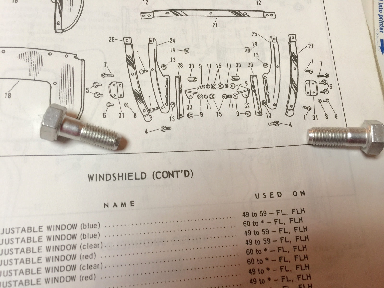 Harley CP-1038 5/16”-24 x 7/8” Bolts w/ Nuts & Lock Washers x 4 OEM 3996 Cad