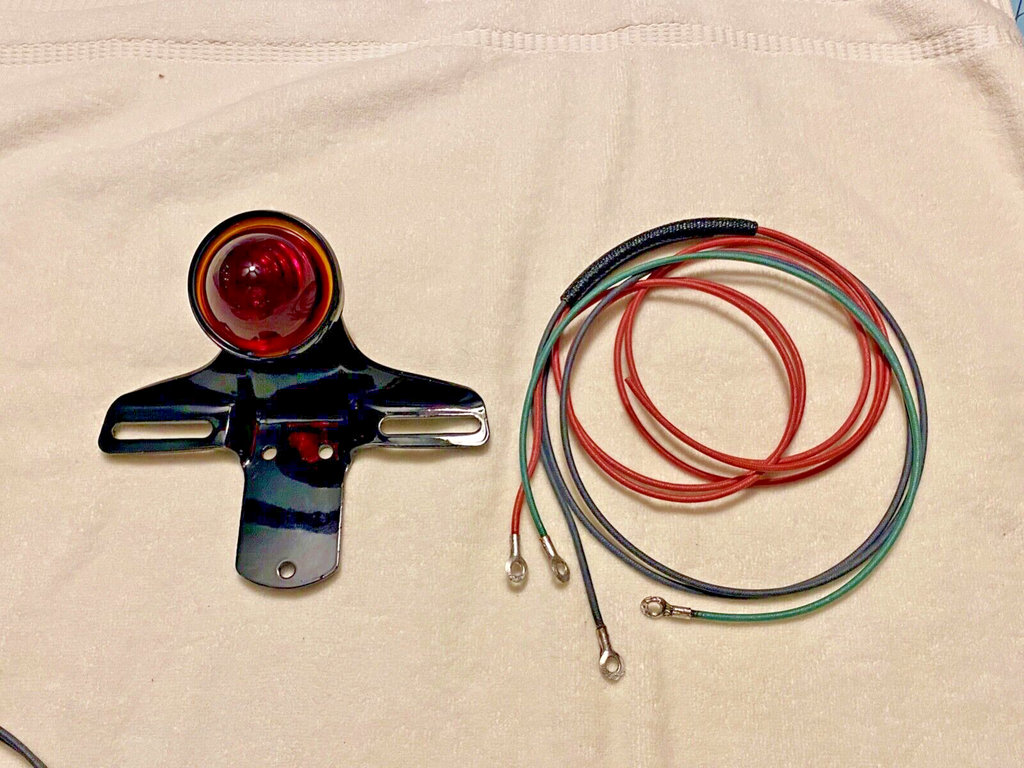 Harley 5051-34 VL RL 1935-36 Bee Hive Tail Lamp W/ Correct Wiring Kit 6V