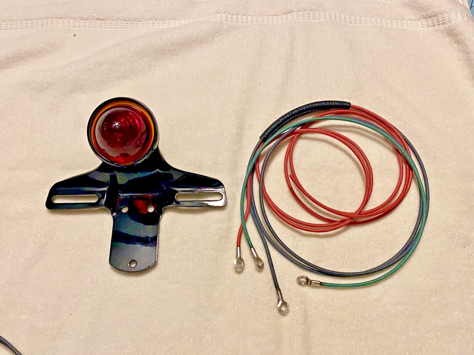 Harley 5051-34 VL RL 1935-36 Bee Hive Tail Lamp W/ Correct Wiring Kit 6V