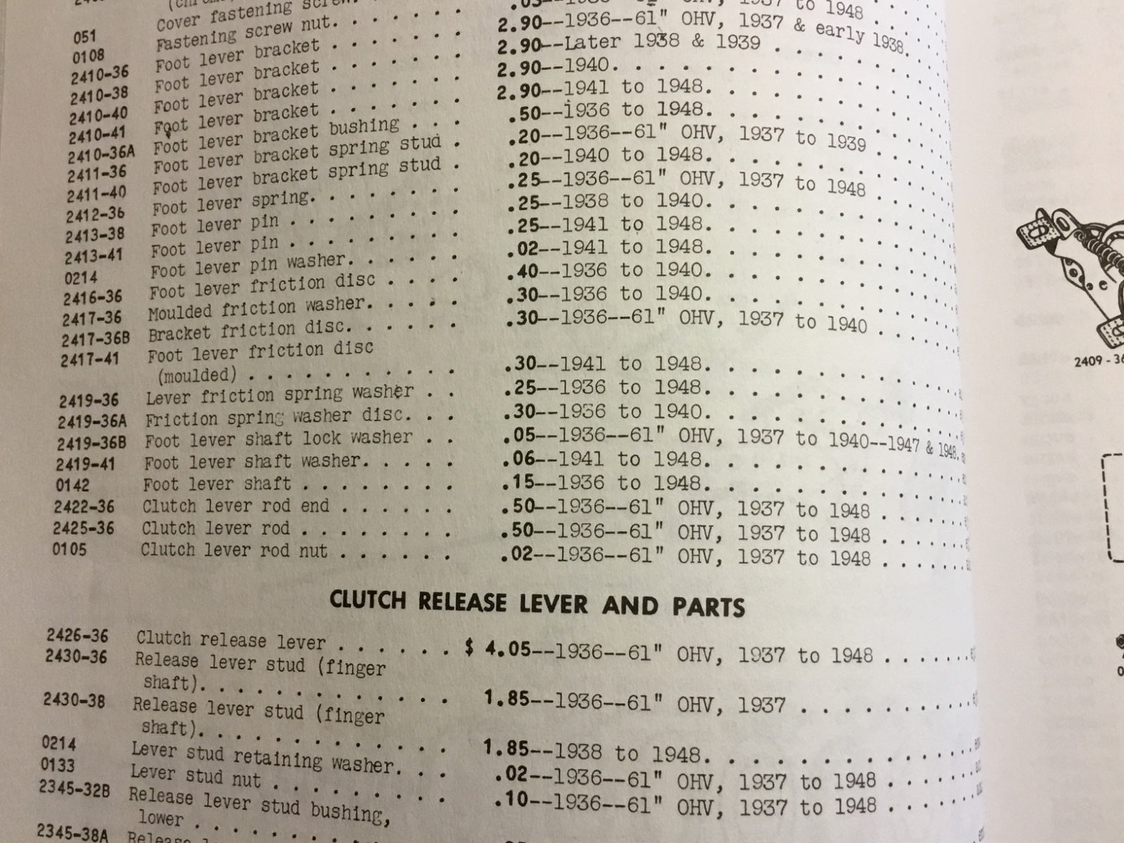 Harley Rocker Clutch Foot Clutch Friction Kit Knucklehead Panhead 41-78 