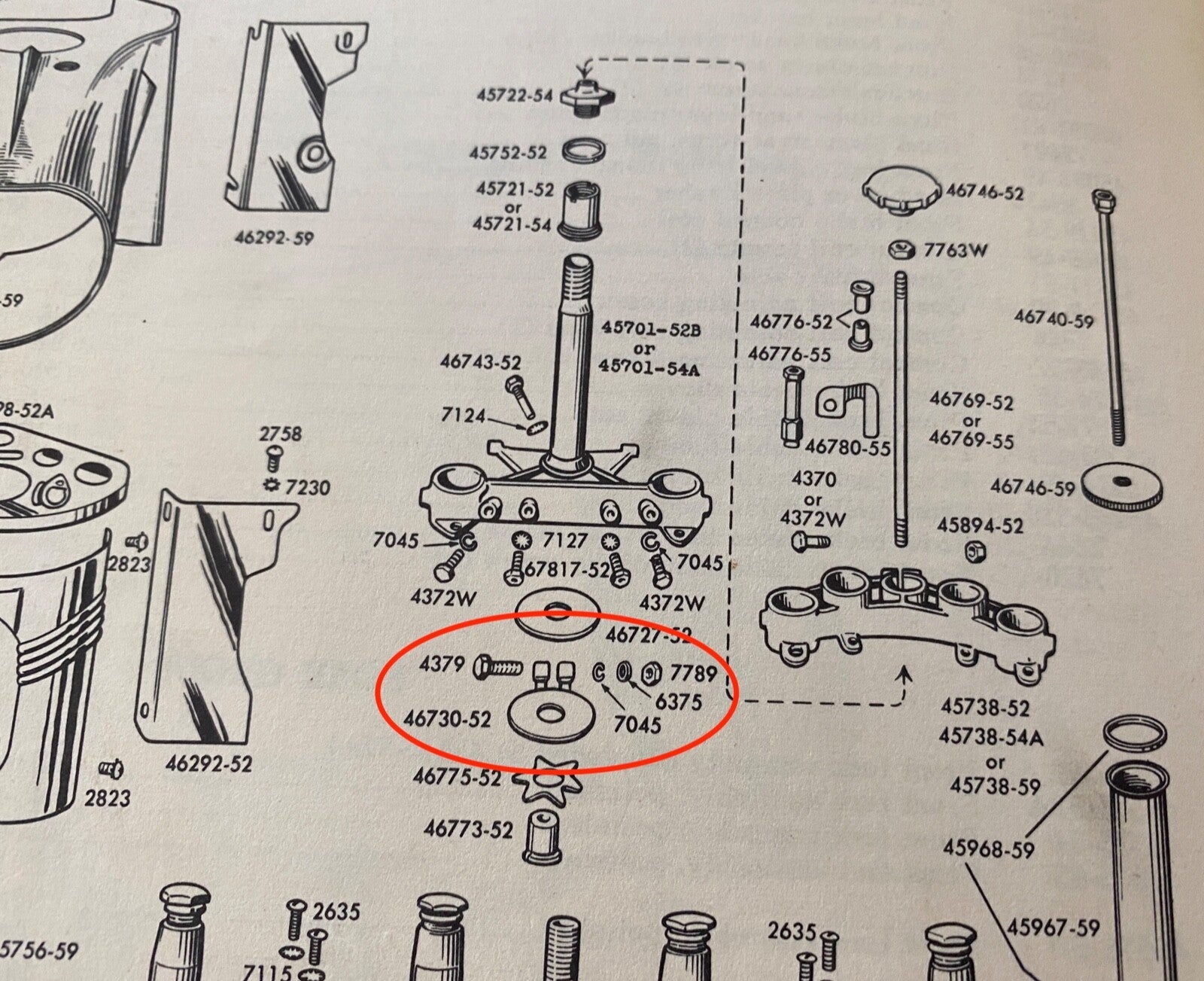 Harley 1952-63 K KHK Sportster Steering Damper Anchor Plate OEM# 46730-52 USA