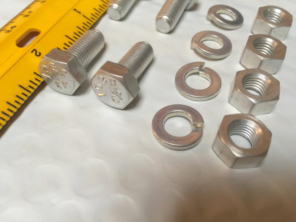 Harley CP-1038 5/16”-24 x 3/4" Bolts w/ Nuts & Lock Washers x 4 OEM 3974 Cad 