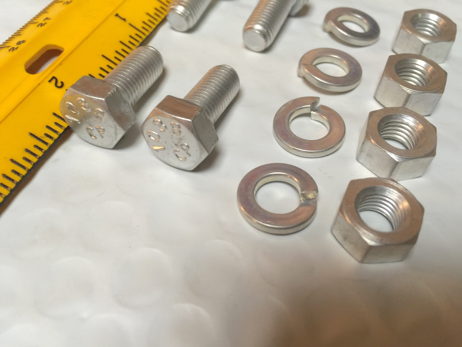 Harley CP-1038 5/16”-24 x 3/4" Bolts w/ Nuts & Lock Washers x 4 OEM 3974 Cad 