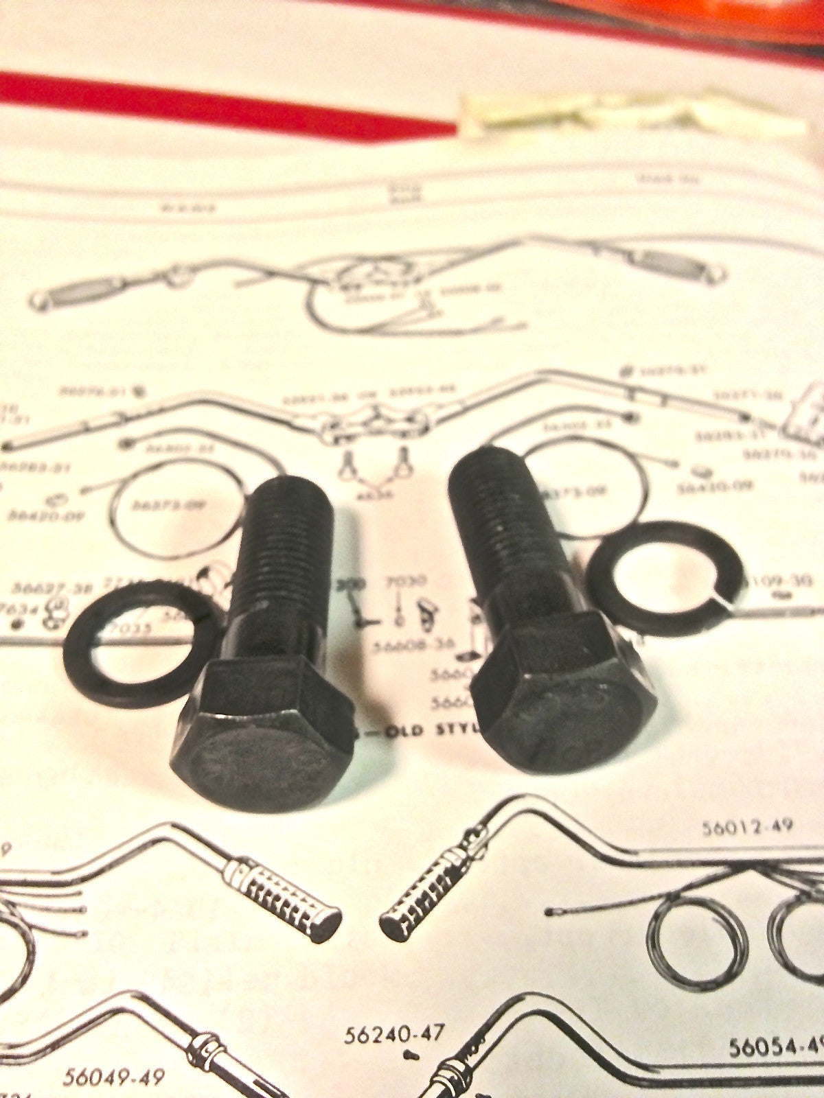 Harley Springer Handlebar Pinch Bolts CP-1035 36 to 57 Knucklehead WLA UL EL XA