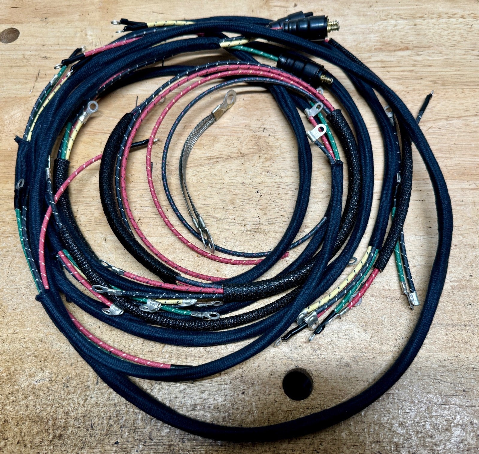 Harley 1951-52 WLA  Premium Wiring Harness Correct AMP Terminals Cotton Loom