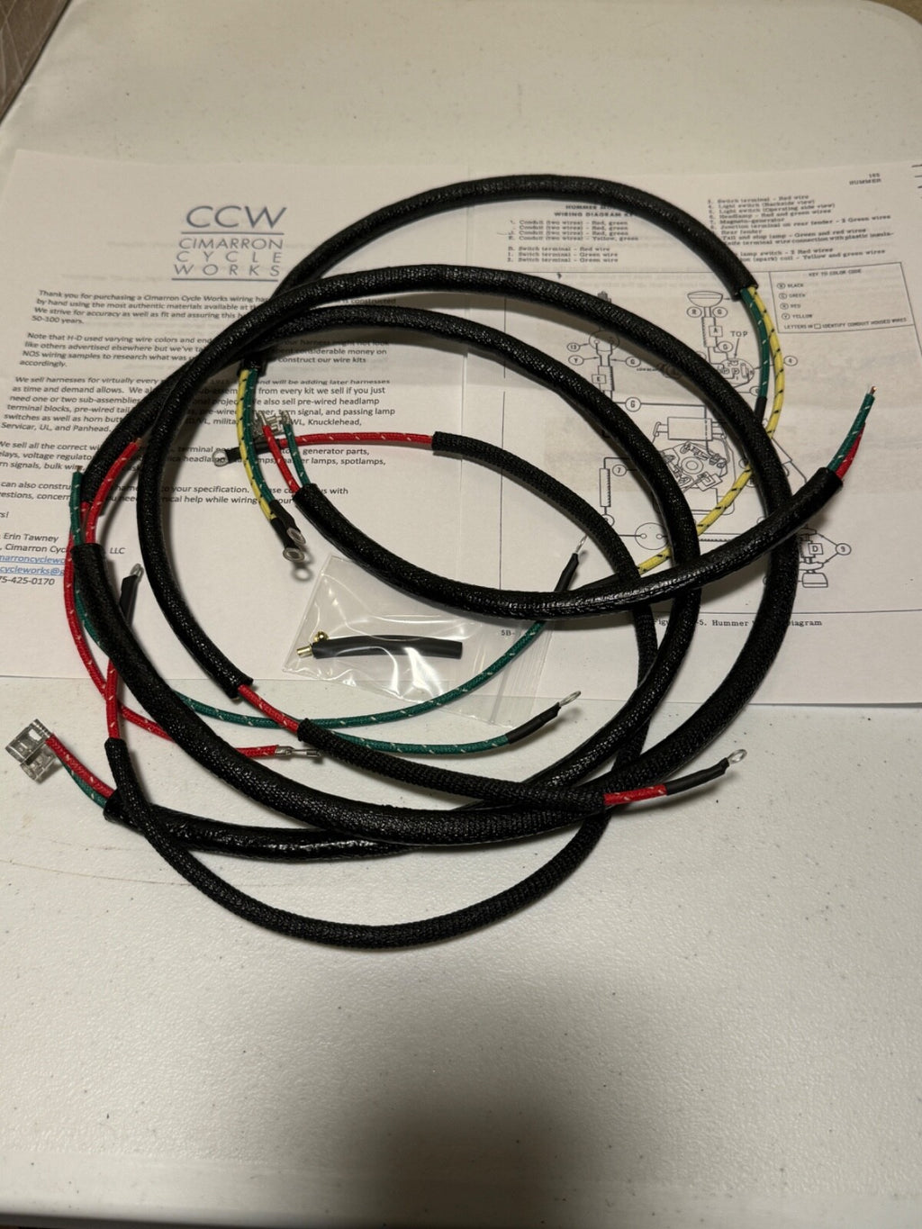 Harley 70322-55 Complete Hummer 1955-57 Wiring Harness Magneto Models USA