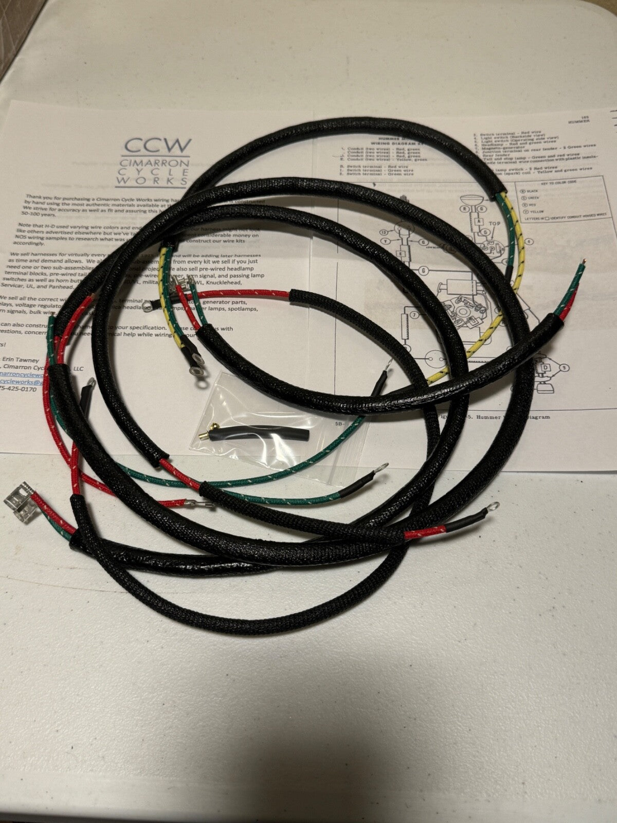 Harley 70322-55 Complete Hummer 1955-57 Wiring Harness Magneto Models USA