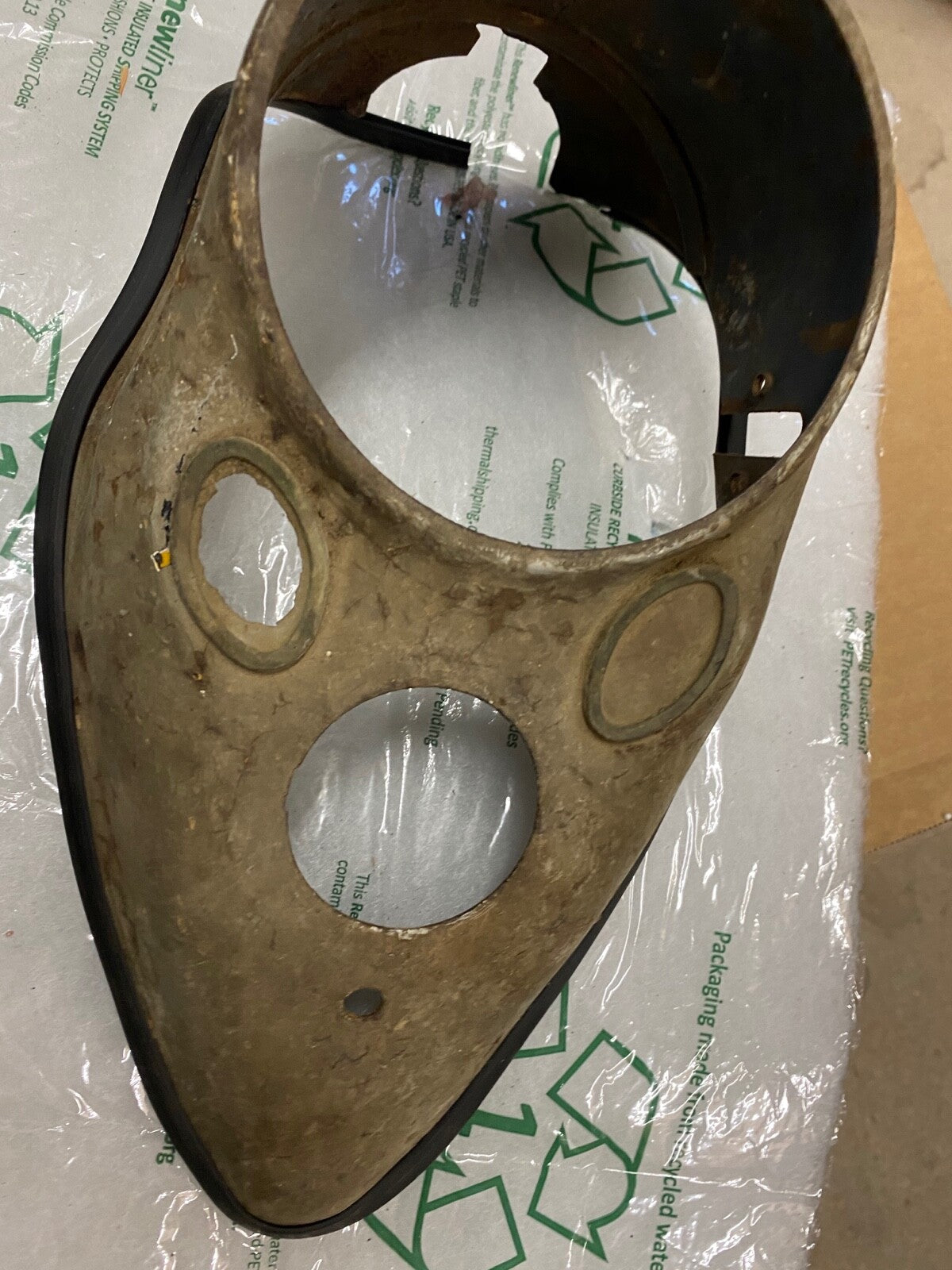 Harley Knucklehead WL WLA Servicar Cat Eye Dash Cover Gasket Trim 