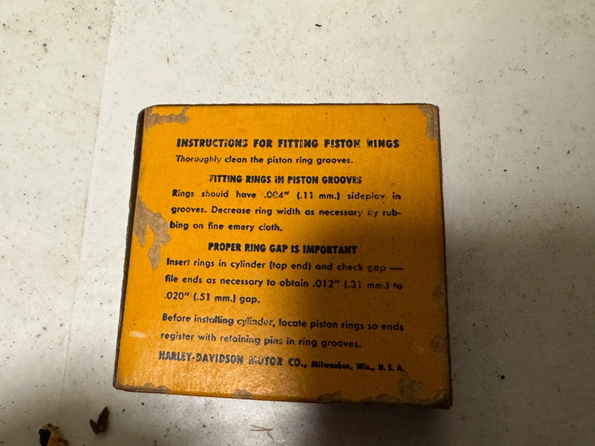 Harley NOS OEM 22336-53 Lightweight Hummer 165 Piston Rings .010 1953-19631