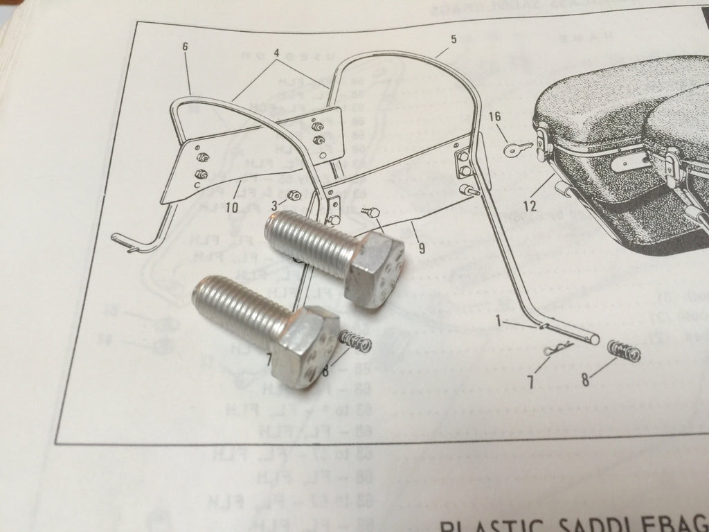 Harley CP-1038 5/16”-24 x 3/4" Bolts w/ Nuts & Lock Washers x 4 OEM 3974 Cad 