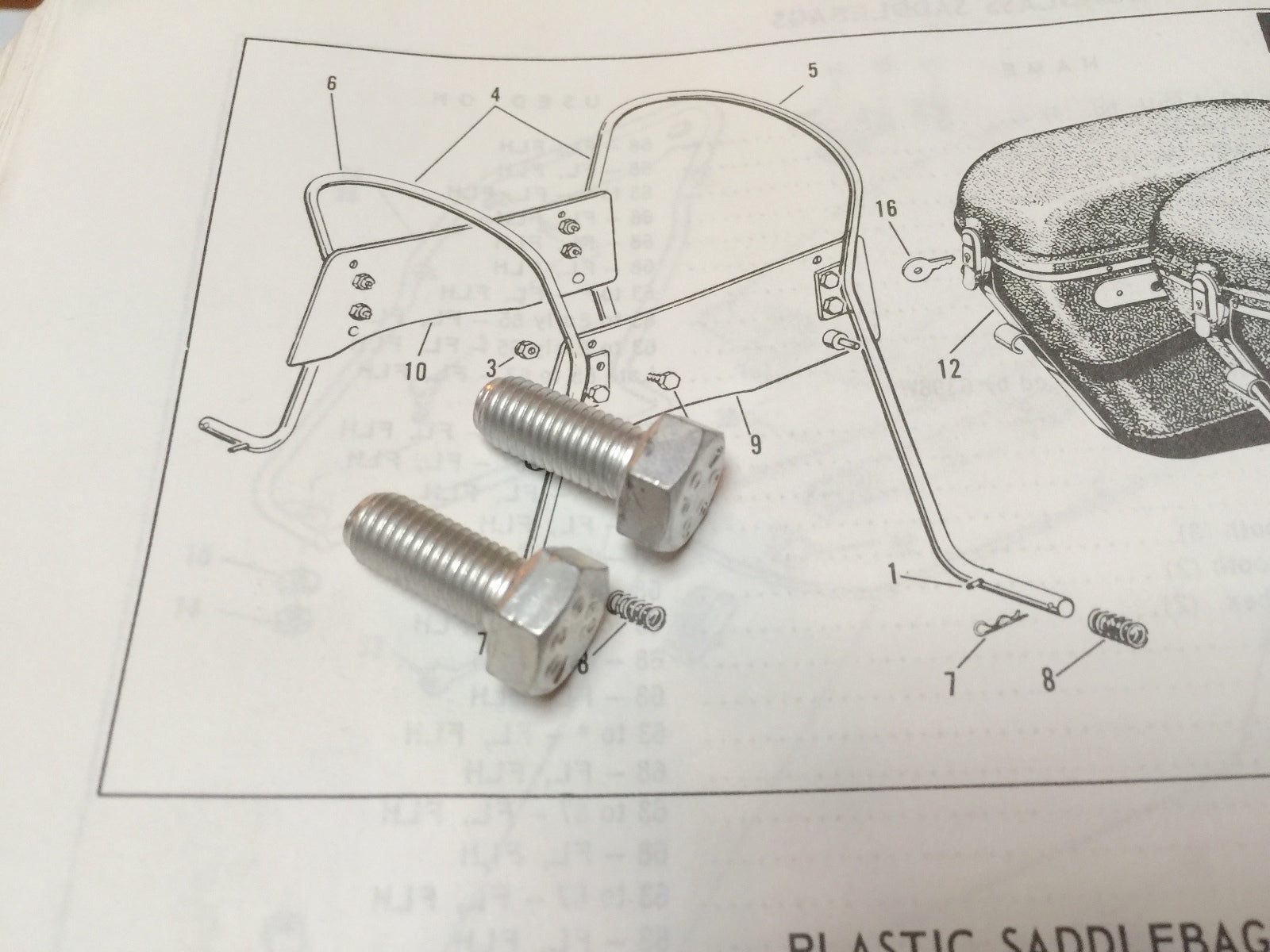 Harley CP-1038 5/16”-24 x 3/4" Bolts w/ Nuts & Lock Washers x 4 OEM 3974 Cad 