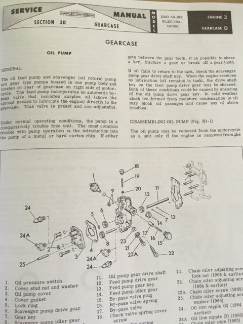 Harley FL FLH Service Manual 58 to 65 Panhead Electra Duo-Glide Wiring Diagrams
