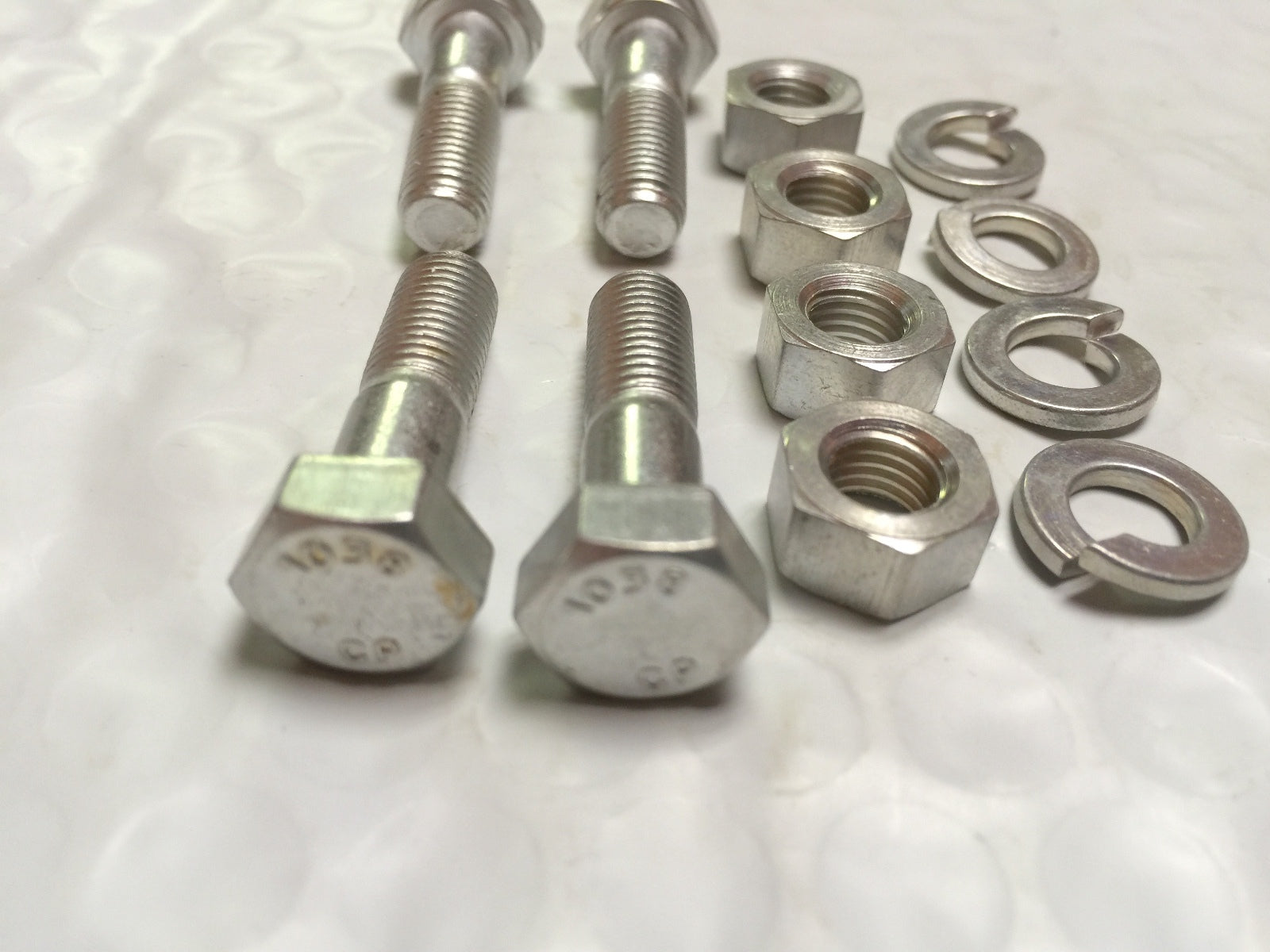 Harley CP-1038 5/16”-24 x 1 1/8” Bolts w/ Nuts & Lock Washers x 4 OEM 4012 Cad