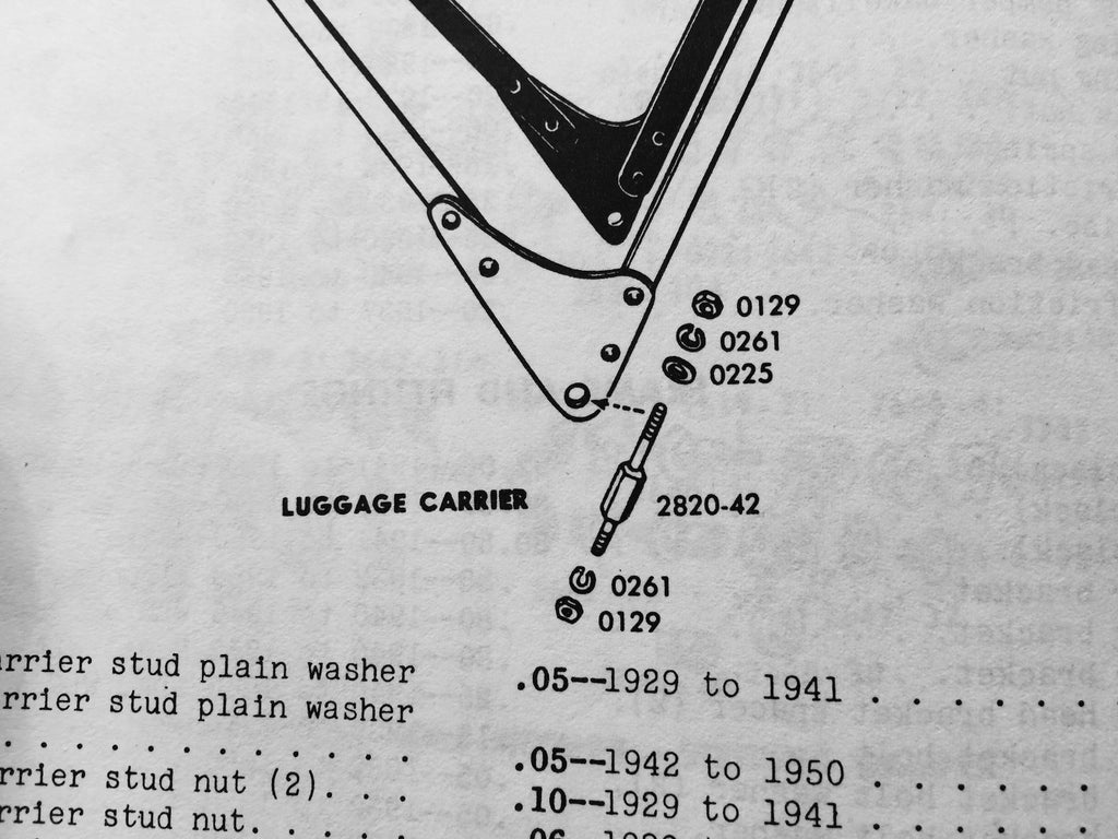 Harley Single WL RL DL Luggage Rack Mount Kit Parkerized 26-41 OEM# 2820-26