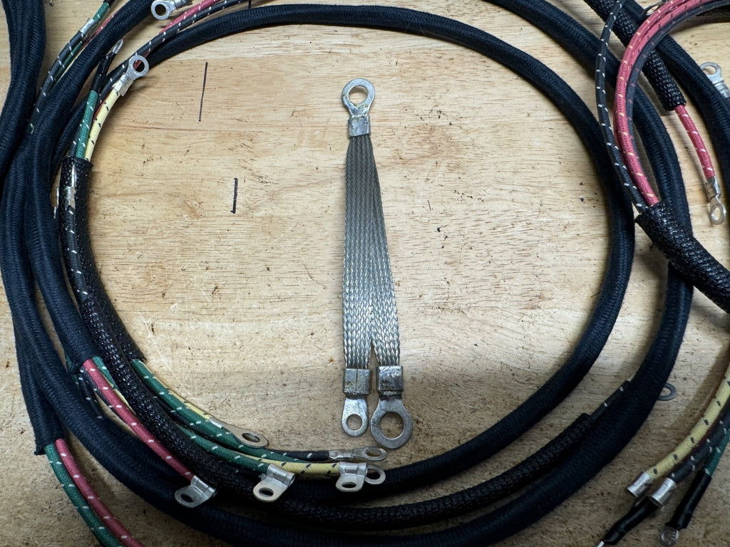 Harley 1951-52 WLA  Premium Wiring Harness Correct AMP Terminals Cotton Loom