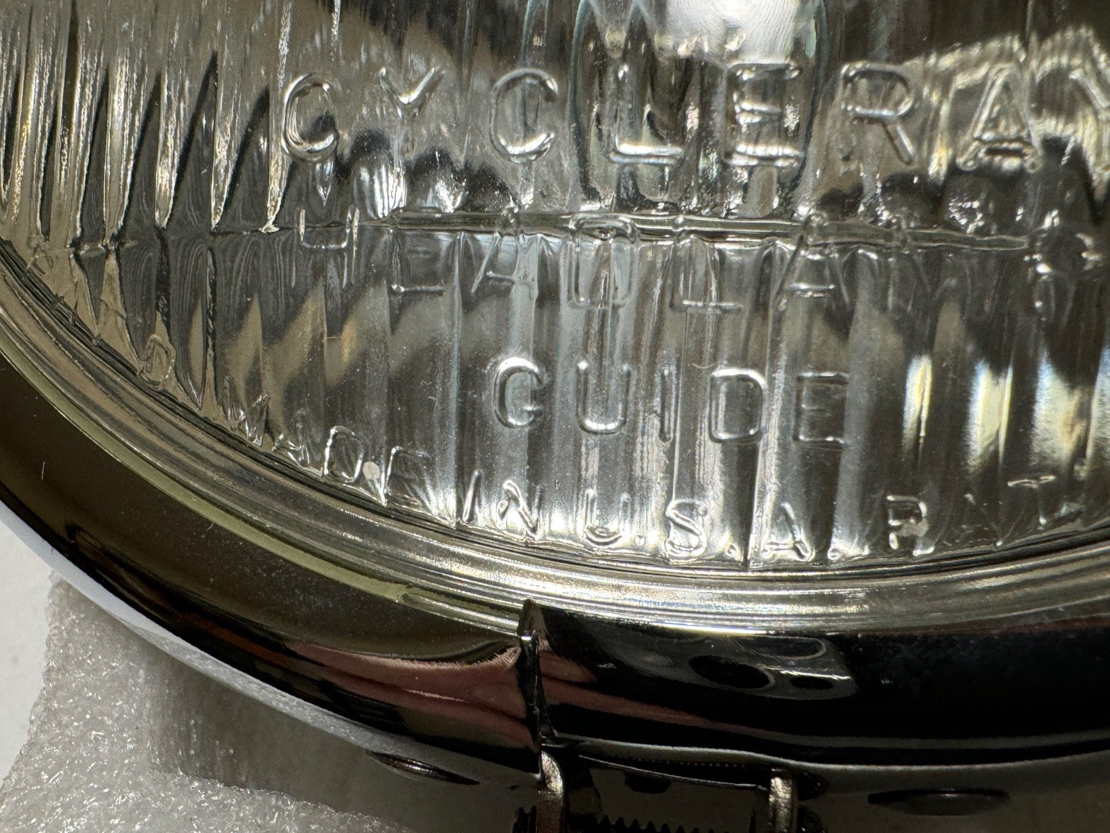 Harley Cycle-Ray Headlamp Correct Lens w/ Mold Number  Knuckle WLA VL