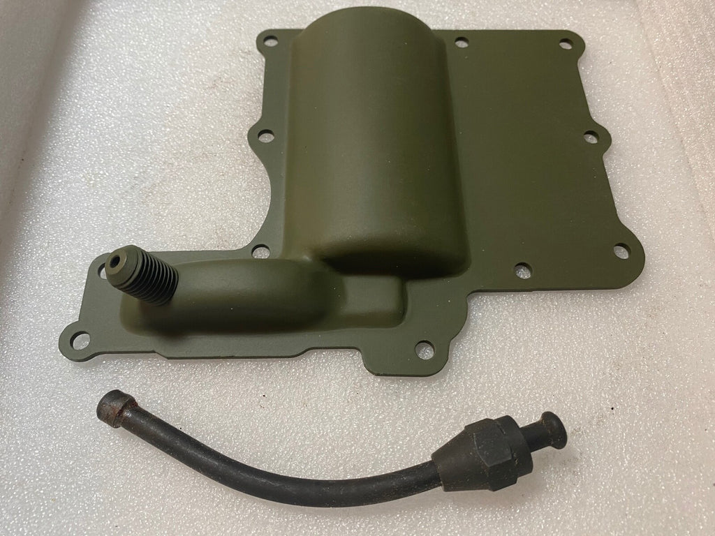 Harley 2270-44 WLA WLC Transmission Top Inspection Cover W/ Fording Pipe 1938-40