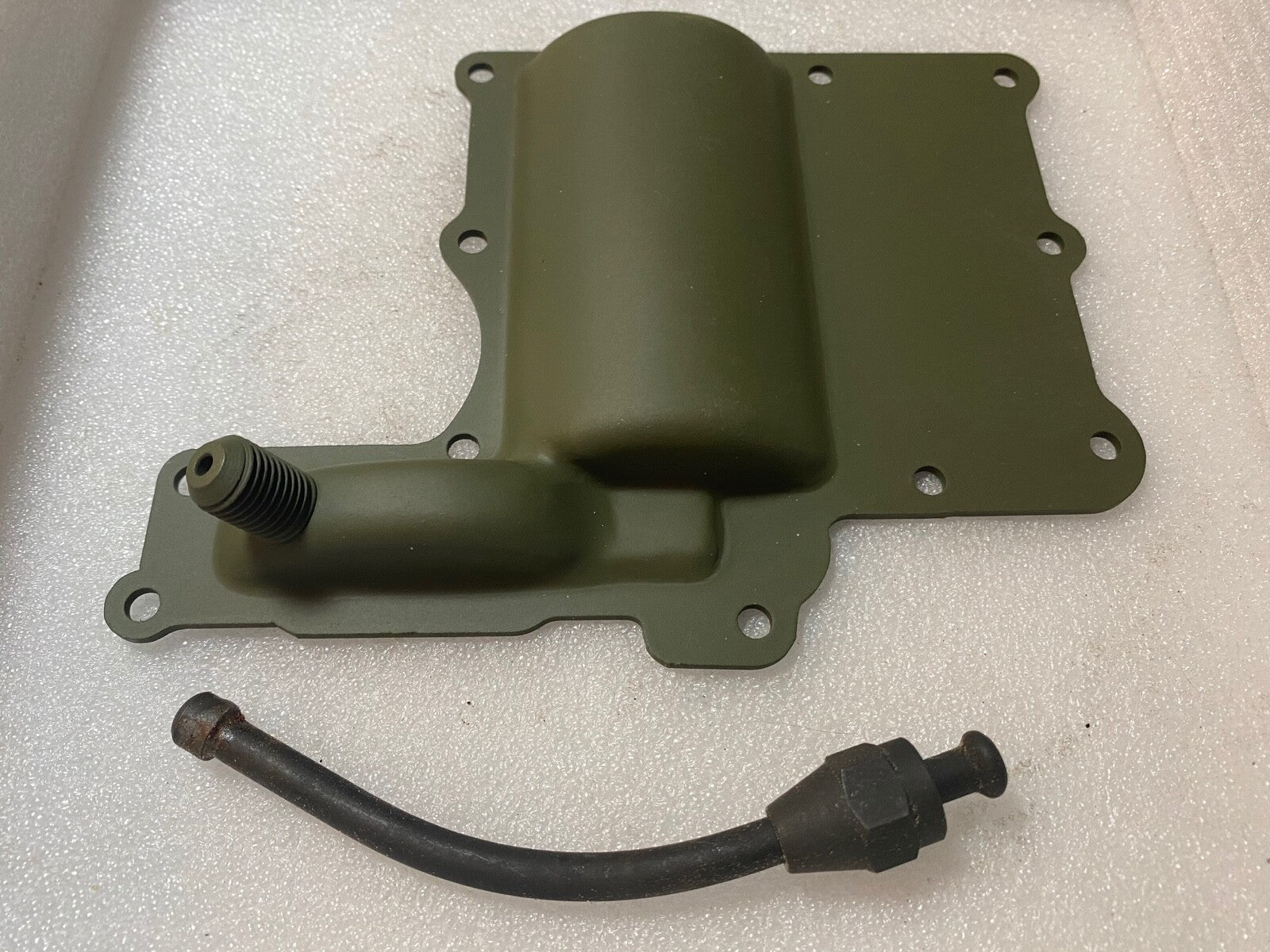 Harley 2270-44 WLA WLC Transmission Top Inspection Cover W/ Fording Pipe 1938-40