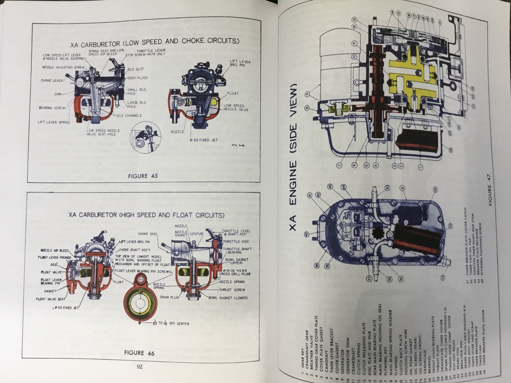 Harley WLA & XA Service Manual Mechanic's Hand Book Color 134 Pages 1943