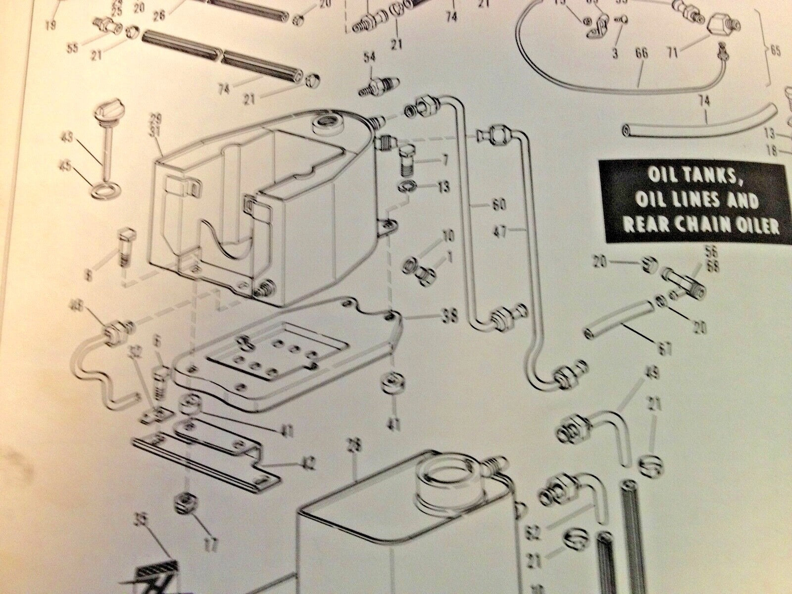 Harley Oil Tank Mounting Kit FL FLH Panhead 1958-1964 Duo-Glide Parkerized USA